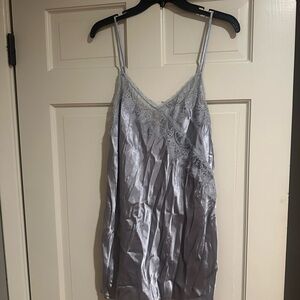 Nordstrom Silver Lace Trim Chemise